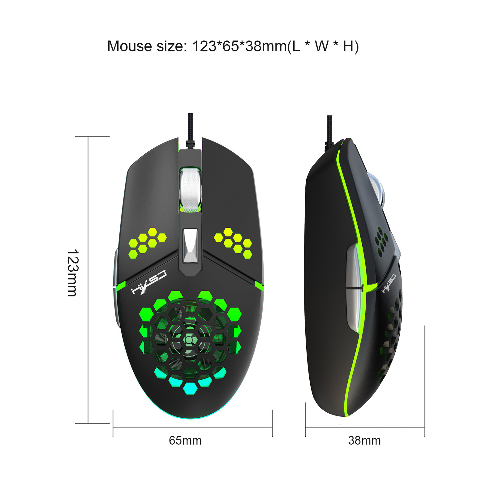 Neu 61 tasten verdrahtet beleuchtete tastatur set fan loch maus büro spiel keybaord_voghion.com