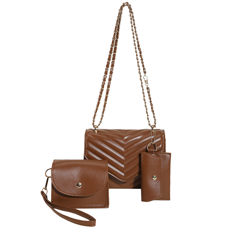 Bolsa pequeña popular de este año para mujeres 2023 otoño nueva moda simple bolsa de mensajero ins cadena costura pequeña bolsa cuadrada