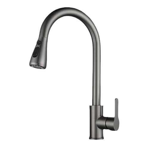 New Chinese style stainless steel 304 pull-out faucet kitchen hot and cold faucet stainless steel brushed vegetable basin wholesale