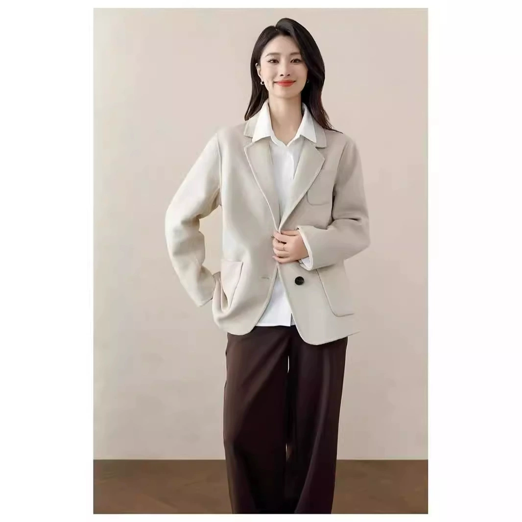 Woolen suit, coat, demi-season jacket