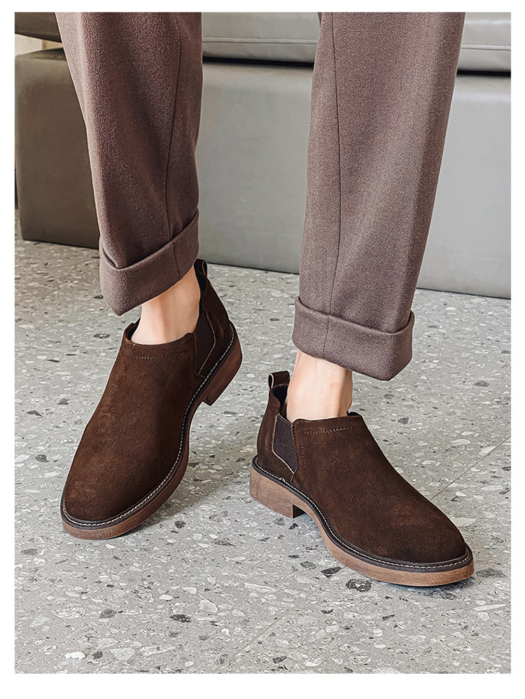 New men's shoes breathable casual leather shoes men set foot a slip-on low-top men's shoes_voghion.com