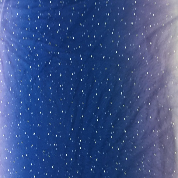 深蓝色宝蓝色钉珠数码印花渐变色透明网纱布料面料现货