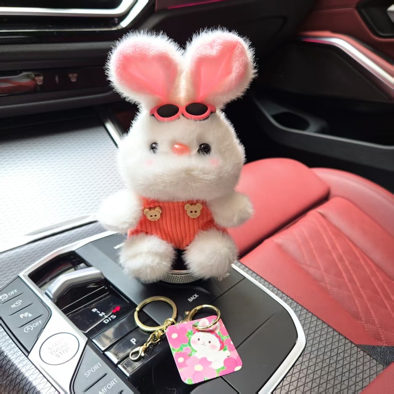 かわいいスカーフバニーペンダント模擬ウサギぬいぐるみ人形バッグペンダント人形キーホルダー人形|undefined