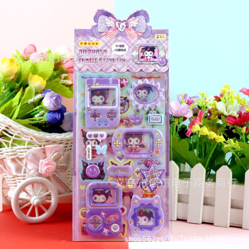 Cross-Border Cartoon 3D Photo Frame Flash Film Sticker Kidsren's DIY Handbook Decoration Material Sticker Water Cup Stationery Decoration Sticker Cross-Border Cartoon 3D Photo Frame Flash Film Sticker Kidsren's DIY Handbook Decoration Material Sticker Water Cup Stationery Decoration Sticker