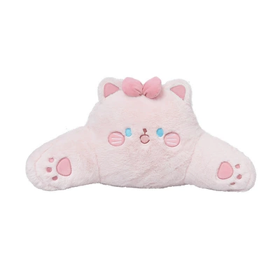 Headrest Plush Bowknot Bear: Headrest - rabbit-fur-embroidered-bow-cat-waistrest