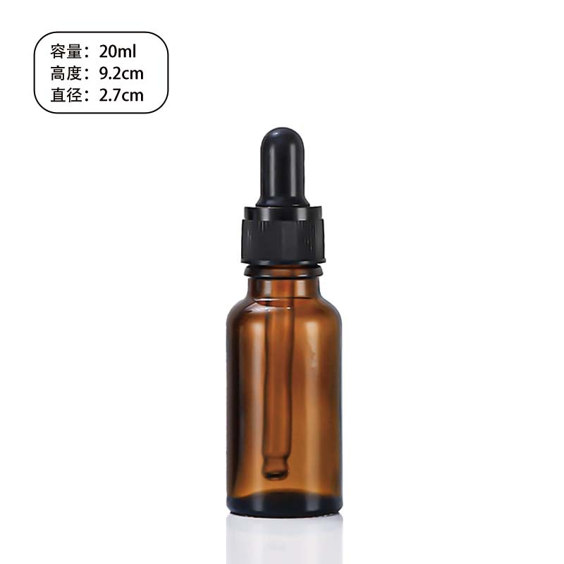 En stock: botella de aceite esencial marrón de 30 ml, botella dispensadora de vidrio de 10 ml, botella con gotero marrón de 50 ml, botella de vidrio de 20 ml.