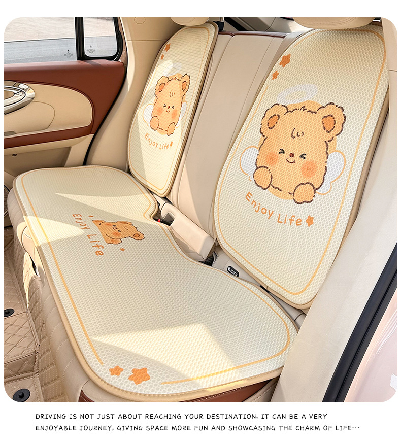 Four Seasons General Motors Cushion Cute Cartoon Car Breathable Seat Cool Mat Summer Ice Silk Non-slip Car Seat Cushion