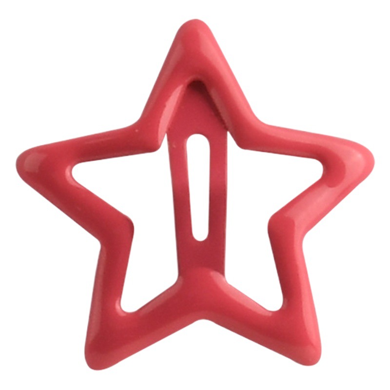 Korean-style Simple Five-pointed Star Hair Clip Children's Candy-colored Baby Clip Oil Drop Headwear Side Clip Bangs Clip Hair Accessories ins