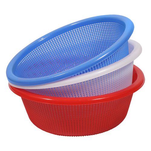 Zhujiang brand kitchen vegetable basket commercial vegetable basket household plastic round drain basket fruit basket filter sieve