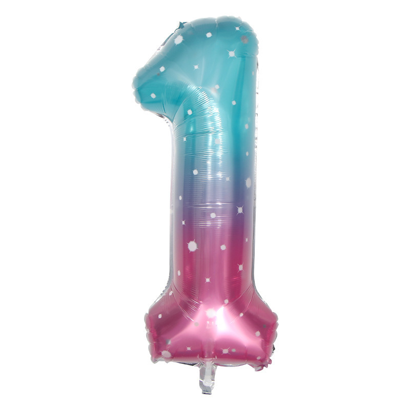 Globo de aluminio digital de 40 pulgadas, globo de aluminio con números grandes, versión delgada de 90 cm, varios colores de globos con números