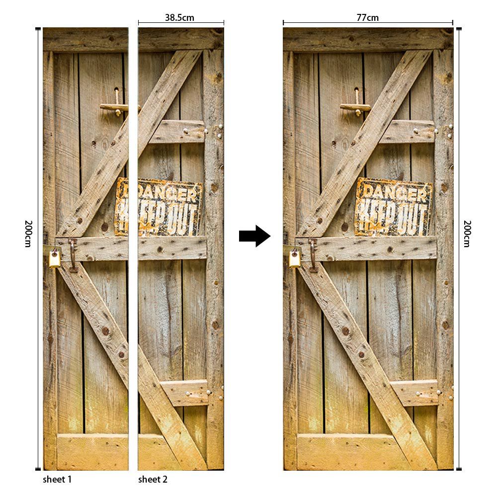 Pegatinas para puertas 3D respetuosas con el medio ambiente, autoadhesivos, fabricantes de origen al por mayor, patrones populares transfronterizos de alta definición, adhesivos para puertas impermeables, a prueba de aceite y antiincrustantes