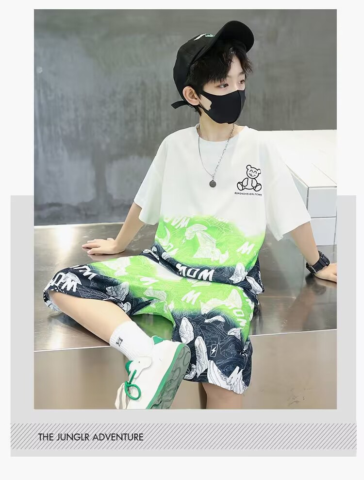 Ensemble de vêtements de sport d'été à manches courtes et à séchage rapide pour adultes, garçons, vêtements de basket-ball, vêtements décontractés pour enfants_voghion.com