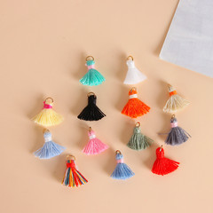 秋冬可愛粉色毛絨絨聖誕彩色流蘇吊墜DIY手工飾品耳環釘配件材料