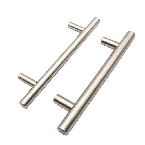 Modern simple stainless steel T-shaped solid hollow handle double hole cabinet wardrobe door display cabinet accessories wholesale