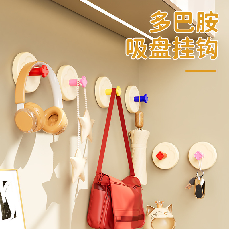 Suction Cup Hook, No-Drill, Traceless, Strong Load-Bearing Adhesive Hook for Door, Entryway, Key Holder, Wall Mount, Bathroom Hook Suction Cup Hook, No-Drill, Traceless, Strong Load-Bearing Adhesive Hook for Door, Entryway, Key Holder, Wall Mount, Bathroom Hook