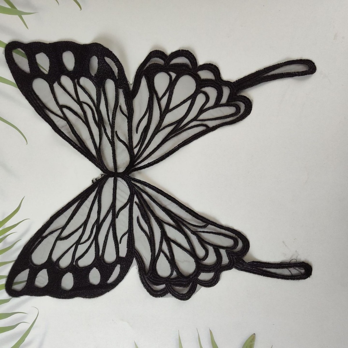 蝴蝶水溶刺绣对花服装辅料花边多色可选diy针织配饰批发