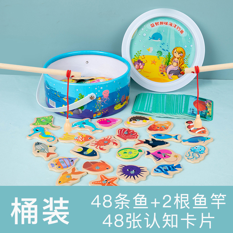 48 fish in a barrel + 2 fishing rods + 48 cognitive cards