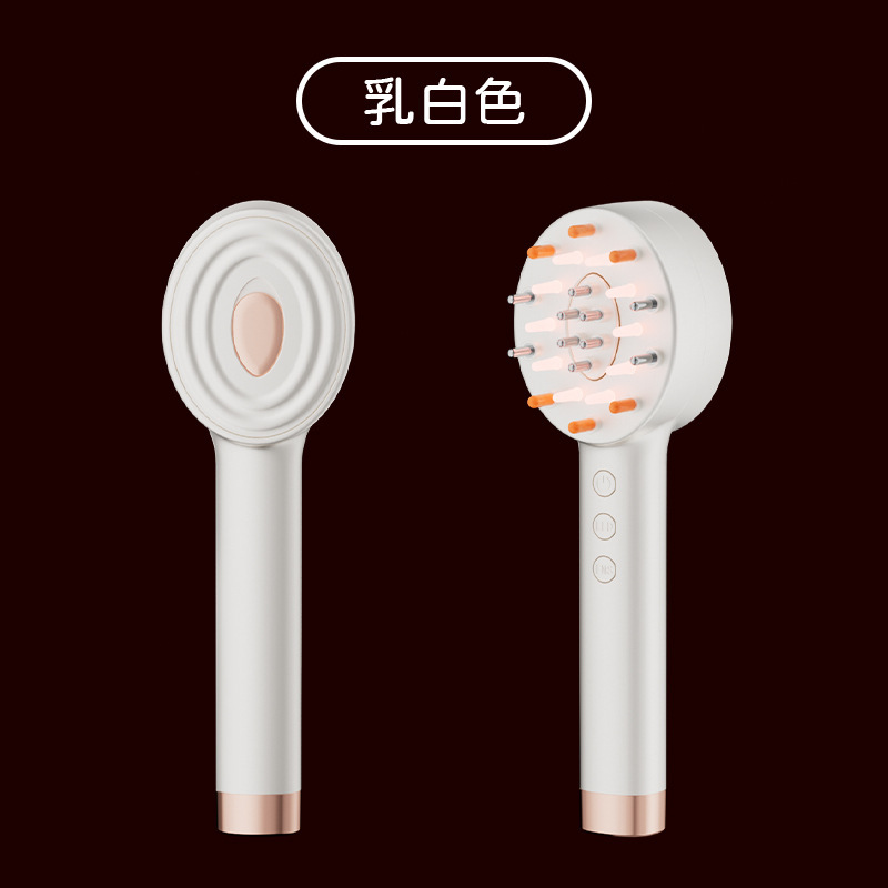 新型砭石頭皮塗布器ミノ塗布器赤色光電動マッサージコーム振動塗布器専用ヘアケア|undefined
