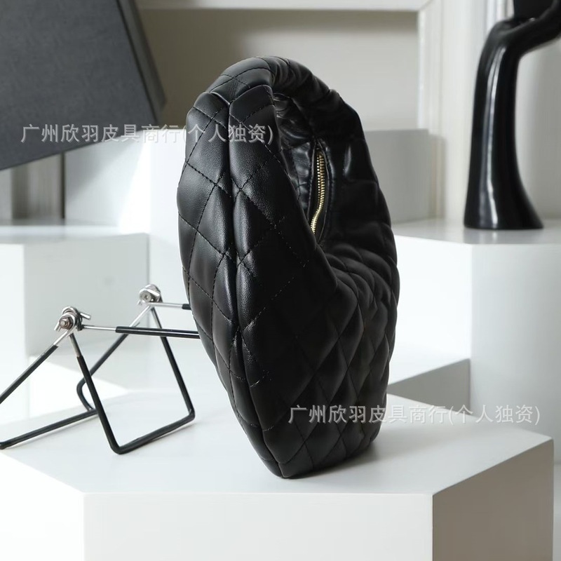 2025新款小众设计羊皮菱格云朵包时尚潮流手拎饺子包单肩腋下包女|undefined