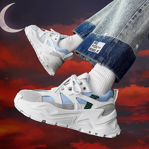 Shoes Men's Shoes Trendy Brand  Spring New Increased Breathable Casual Sports Internet Celebrity Dad Shoes Men's Shoes