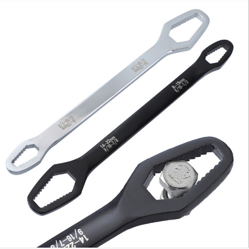 Cross-border double-headed plum blossom wrench self-tightening adjustable glasses wrench wholesale 8-22 special-shaped multi-purpose wrench at both ends