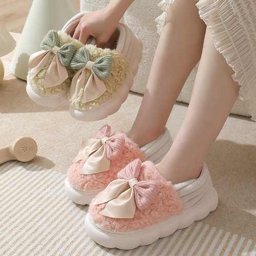  New Home Women's Cotton Shoes Plush Heel Cotton Shoes Trendy Shoes Autumn and Winter Warm Women's Outerwear Thick Soles