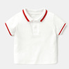 Children's overall, polo, short sleeve T-shirt, summer clothing, top for early age to go out, 0-3 years