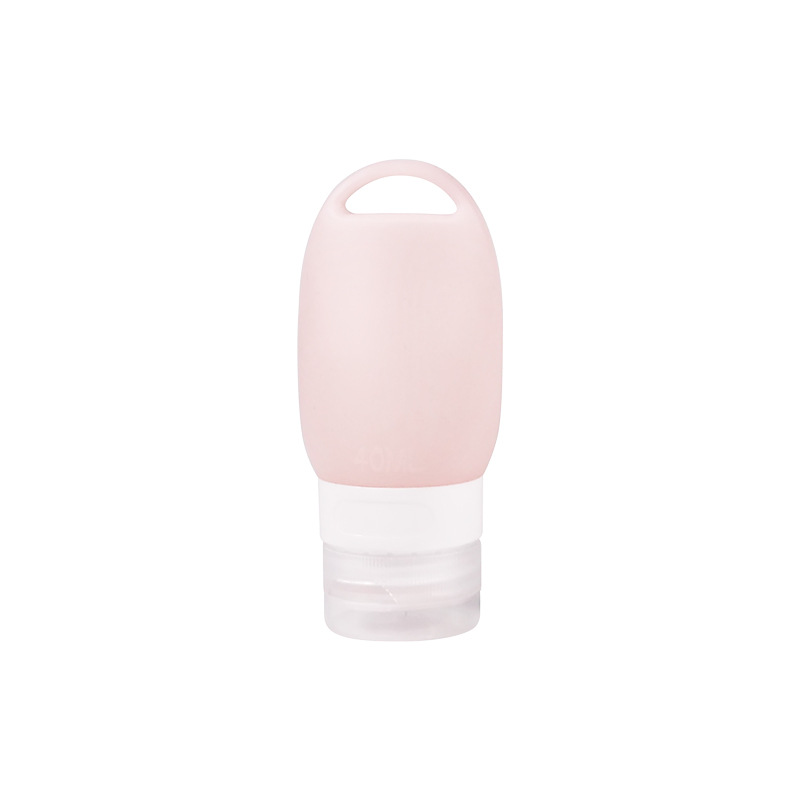 Botellas recargables de silicona con gancho, éxito de ventas transfronterizo, juego de botellas recargables de viaje para loción de protección solar, envases para cosméticos