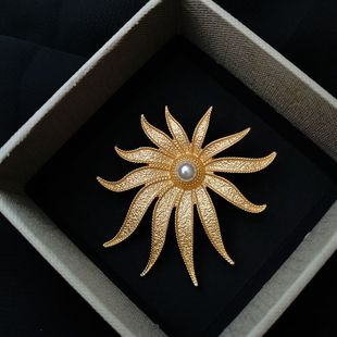 Antique brooch from pearl, pin lapel pin, accessory