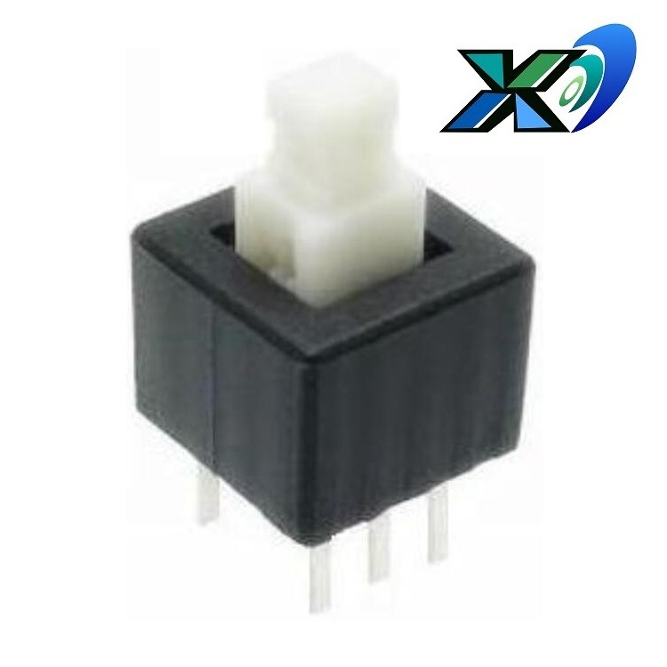 厂家六脚按键开关   6脚按钮开关7.2x7.2  直插自锁开关7.2*7.2