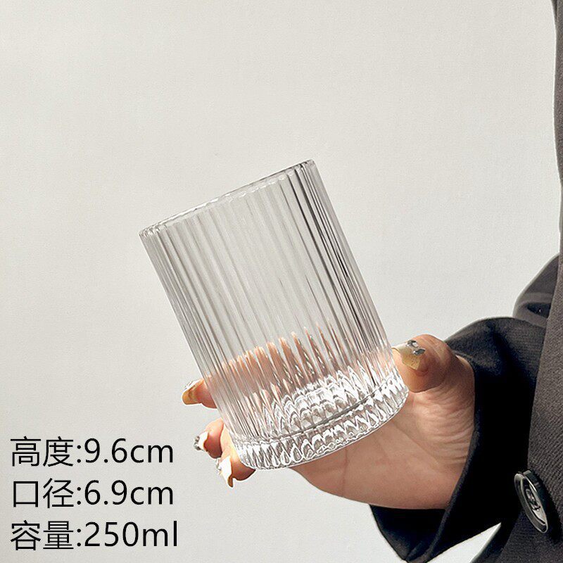 Nicho Zhongins Begonia tallado vasos de vidrio simple hielo americano taza de café latte taza de leche taza de agua casera taza de agua