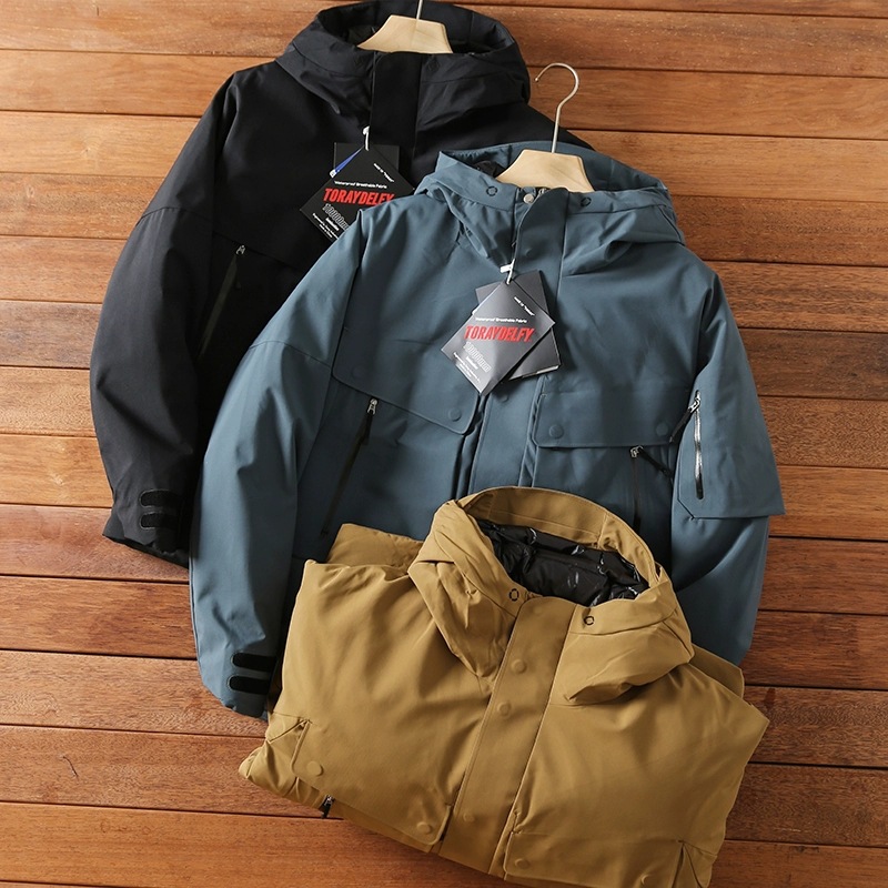 ARC平替 东立客供面料抗寒商务系列男户外防风防水保暖连帽羽绒服