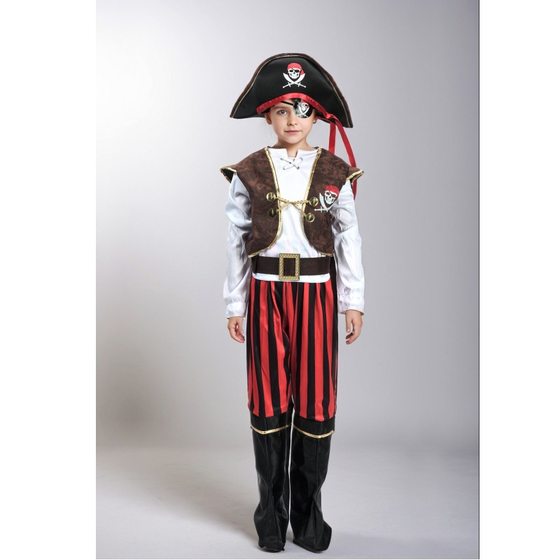 Halloween cosplay Costume Kids Jack Pirate Captain Costume Gabelle Pirate suit