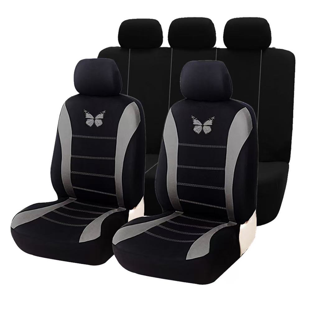 Cross-Border Fabric Butterfly Waistline Car Seat Cover for All Seasons, Export Temu Amazon Mexico Hot Style