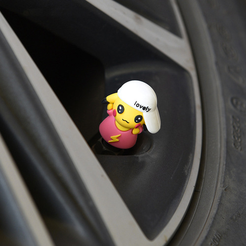 Car tire valve core valve cap cover electric vehicle new energy cartoon personality decoration universal modification