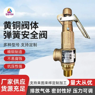 厂家直发弹簧安全阀可调密封铜泄压阀原装SS锅炉泄压阀压力安全阀