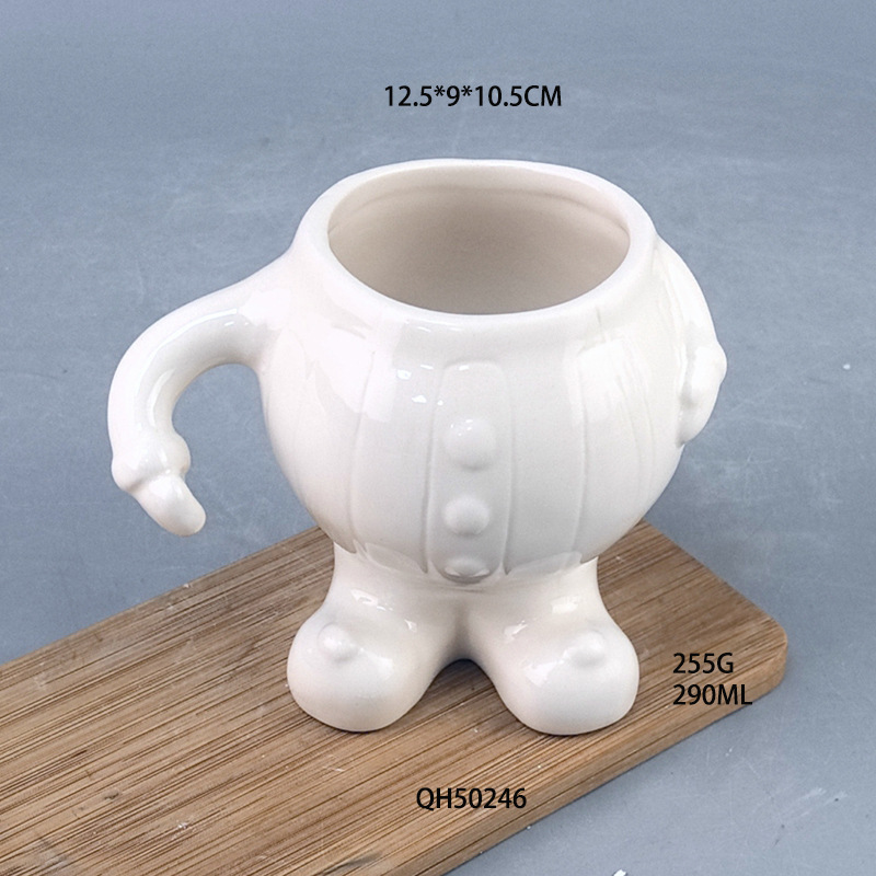 Personalizada creativa cerámica pareja mitad de mano taza puede DIY con pigmento de alto valor de la cara artesanía interesante