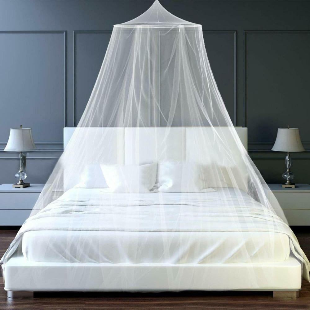 Transfronterizos interiores de una sola princesa viento cifrado cúpula mosquiteros 1.5m-1.8m cama techo suspendido suelo tribunal sin instalación