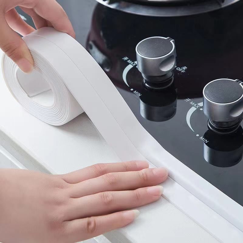 Fregadero de cocina, pegatinas de costura de belleza, estufa a prueba de aceite, fregadero, espacio en el borde del inodoro, tira de retención de agua de goma de borde impermeable y a prueba de moho