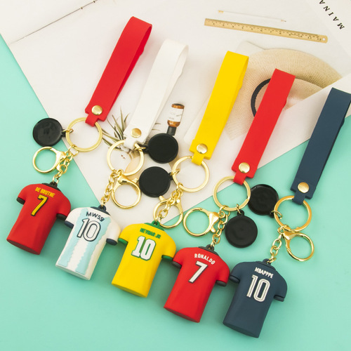  FIFA World Cup Star Jersey Figure Keychain Fan Gift Souvenir CR7 World Cup Ornament