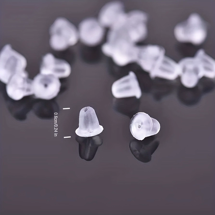 Transparent silicone accessory, earrings with accessories, earplugs handmade, DIY