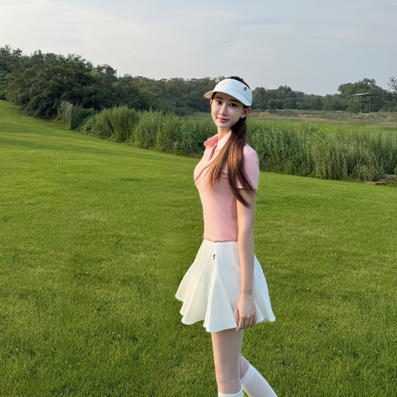 Tashigolf Fashion Slim Short Sleeve Top Elastic Quick-Drying Golf Clothing Women's Stretch Blossom Short Skirt Pants