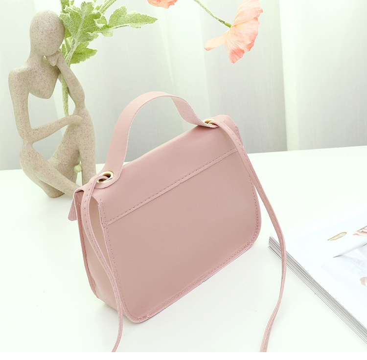 92g Weight Flip Cover Closure Type Single Shoulder Strap Strap Type Handbag Bags Type Daily Occasion Pu Leather Material Waterproof Function Women's Backpack Backpack Solid Color Pattern All Seasons Season Women'S Gender Lock clasp Design Fashion Style Square Shape Sewing Craft Small Size Women's Small All Seasons Pu Leather Fashion Handbag 15