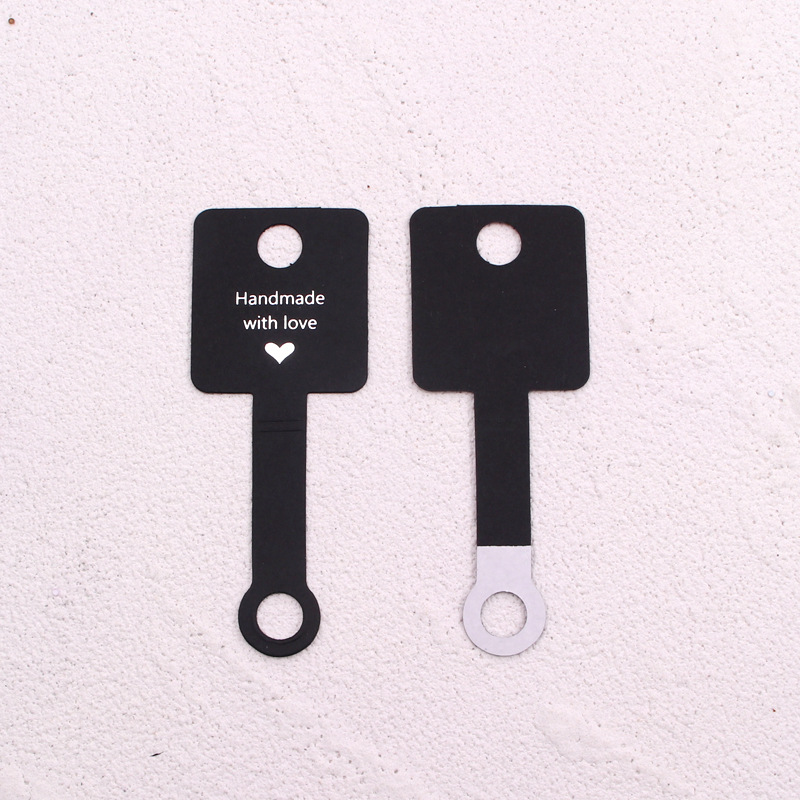 4*10cm 스티커 접이식 카드-블랙