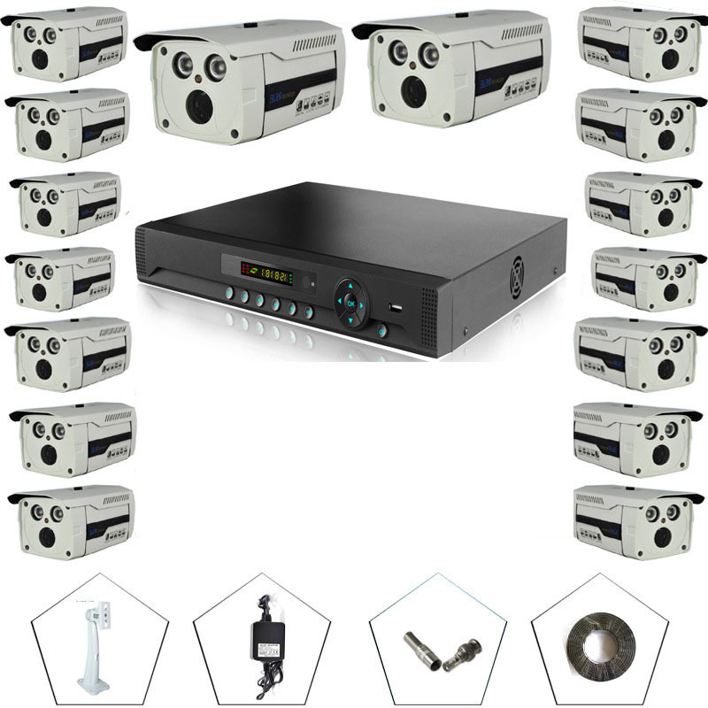 Cámara de monitoreo Equipo de monitoreo de seguridad Accesorios de monitoreo 16CH AHD KIT Kit de monitoreo 16