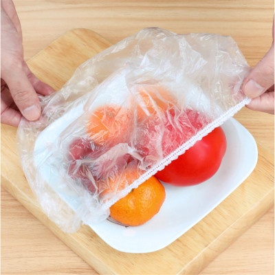居家厨房一次性食物罩一次性碗套防尘罩 透明食物罩保鲜膜100只装|ms