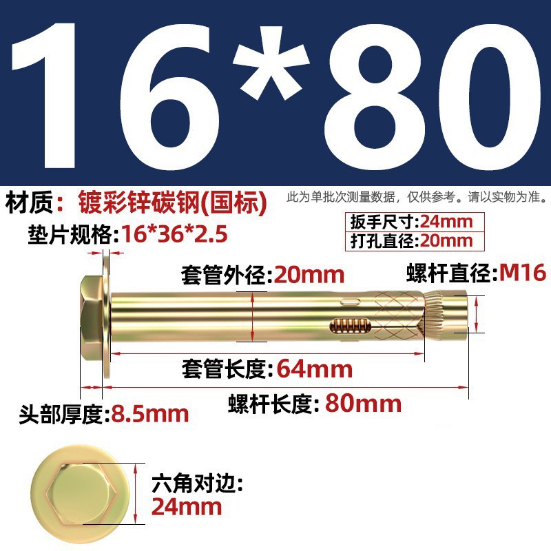 Анкерный болт Nanbiao M16*80
