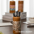 镶嵌贝壳笔筒 筷子筒  办公室桌面摆件收纳筒  茶道配件  可批发