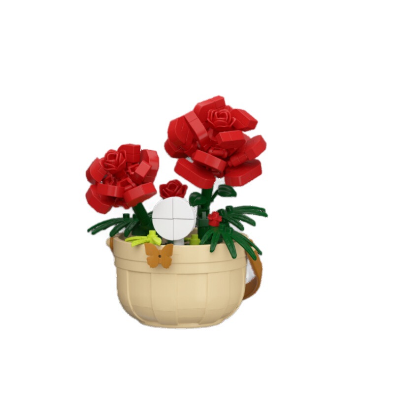 【批发代发】花篮物语多肉花积木兼容乐高儿童益智拼装摆件礼物|undefined