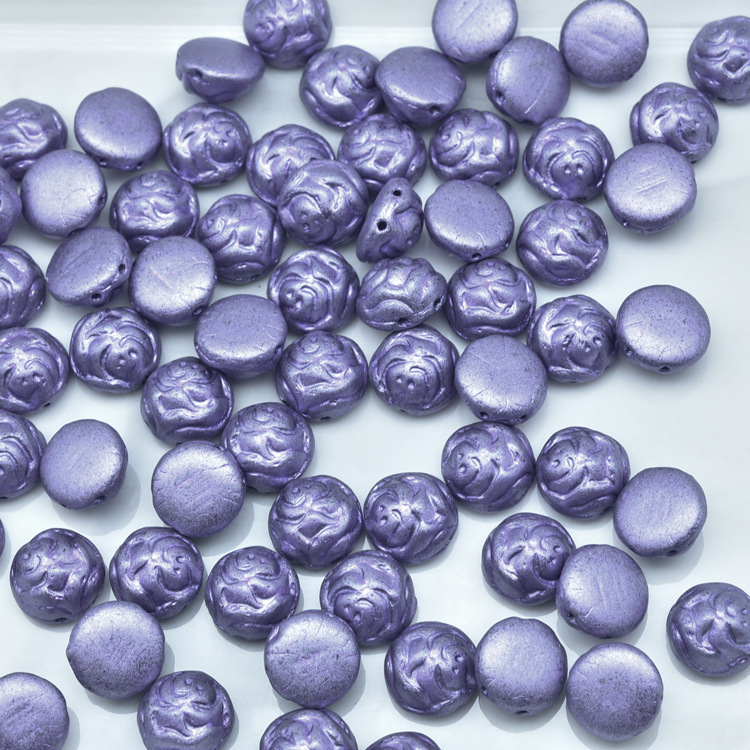 Nuevo checa perlas de vidrio preciosa Bossa Rosa 29 colores 8mm,12mm perlas sueltas 100g paquete